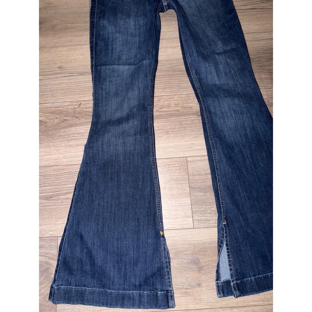 Hollister High-Rise Vintage Flare Jeans Dark Wash Soft Stretch Slit 7L 28 X5 - Picture 5 of 11